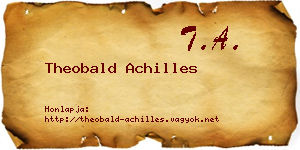 Theobald Achilles névjegykártya